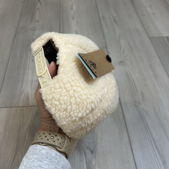 NWT Locale Outdoor “Take A Hike” Sherpa Baseball Hat Cap Cream Adjustable - Picture 2 of 8